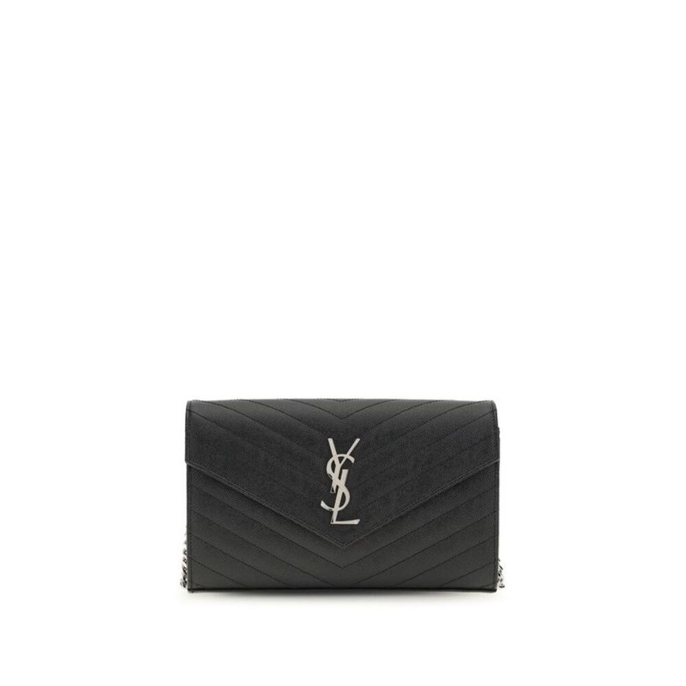 Saint Laurent Black Calf Leather Bos Taurus Women's Wallet